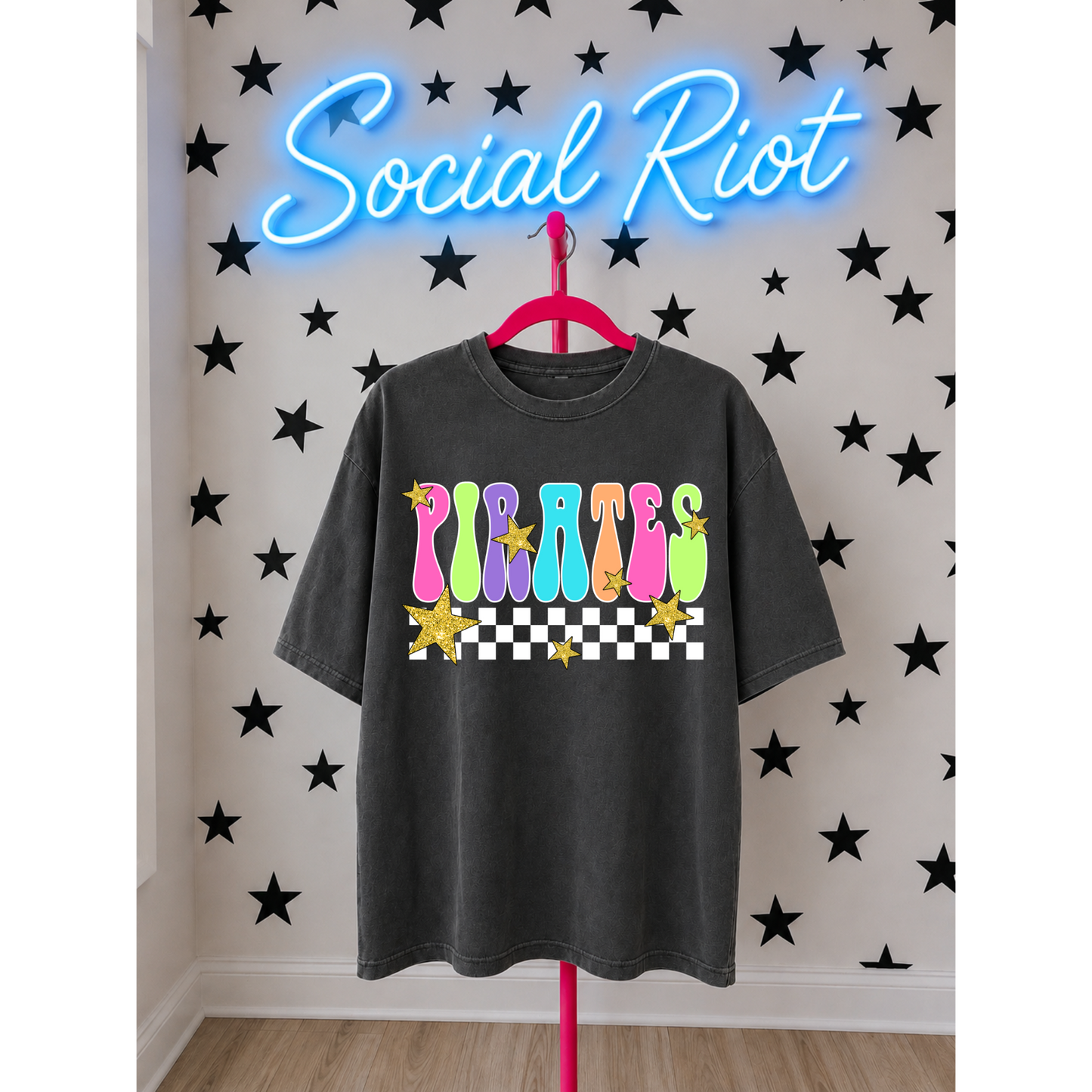 Neon Checkered Pirates