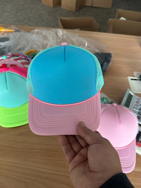 Pastel Pink & Blue Tri-Color
