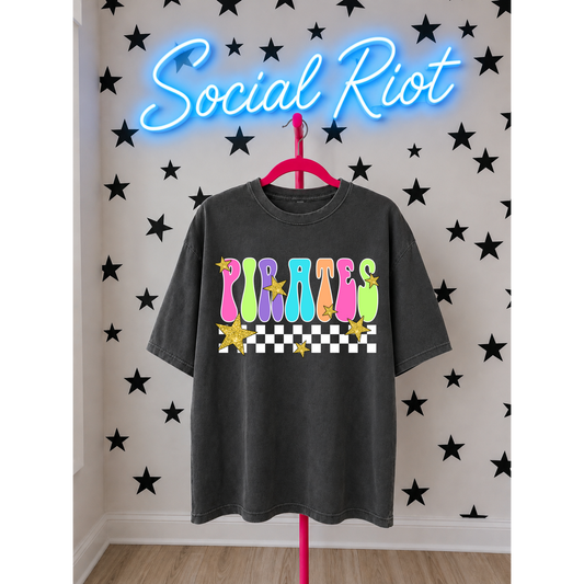 Neon Checkered Pirates