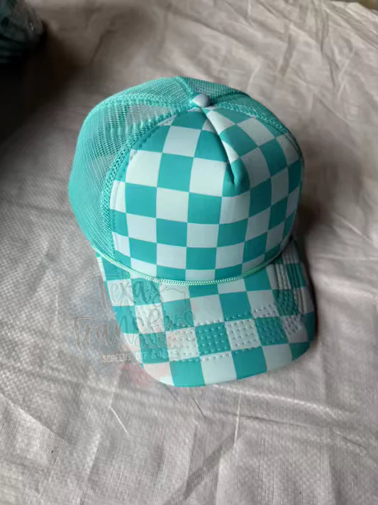Aqua & Blue Check Front