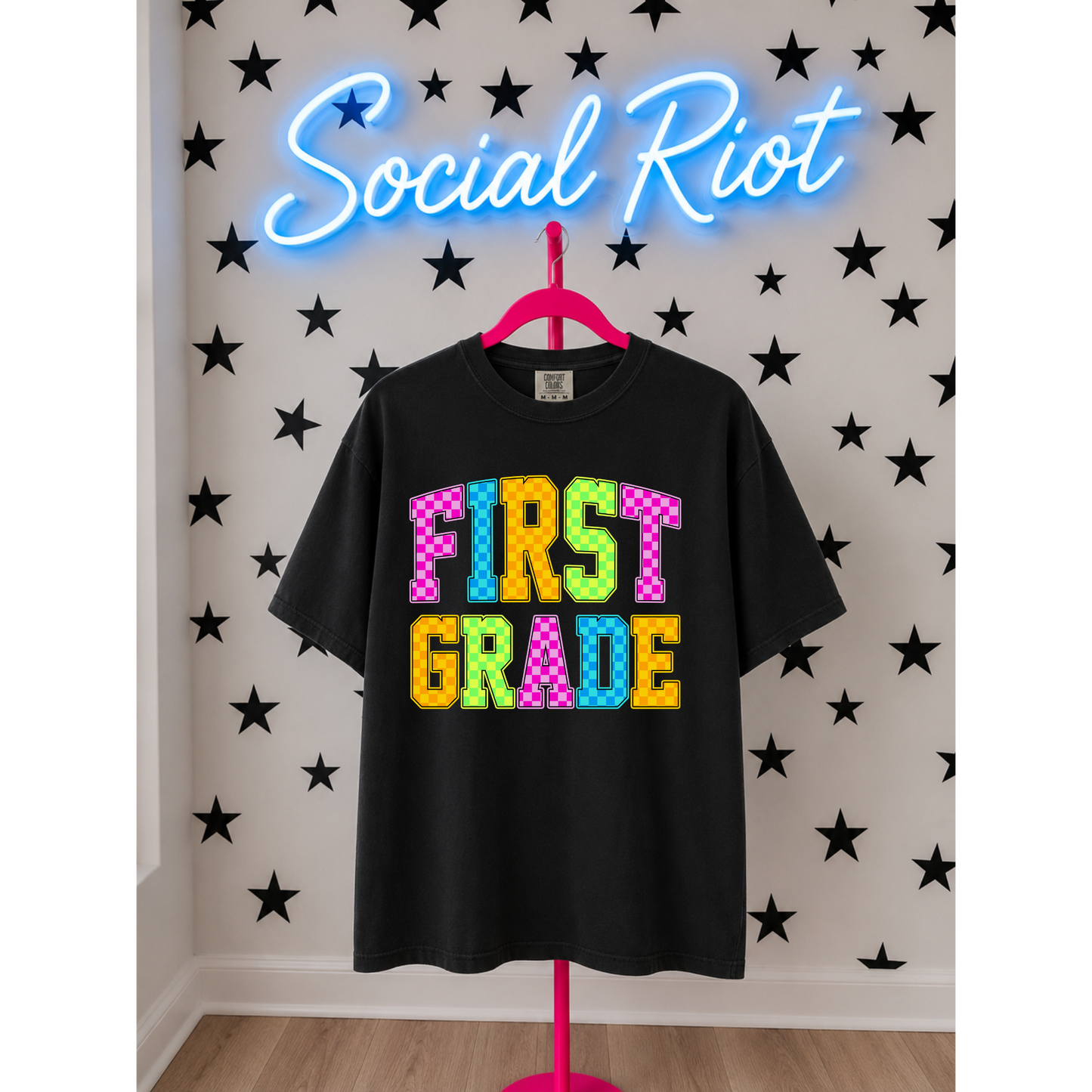 Neon Checkered Grades
