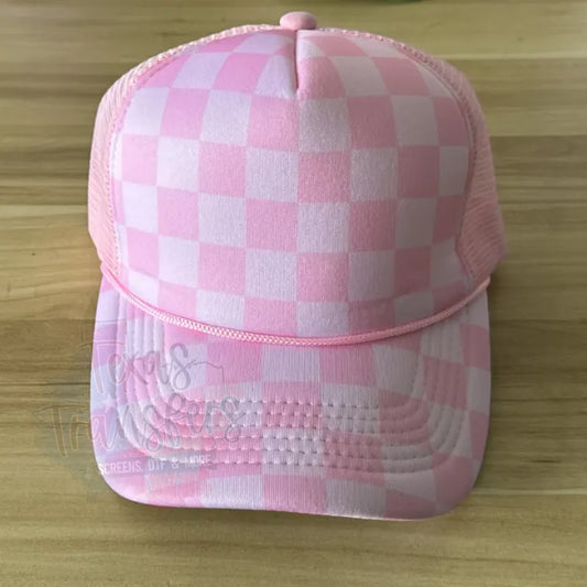 Pink & White Check Front